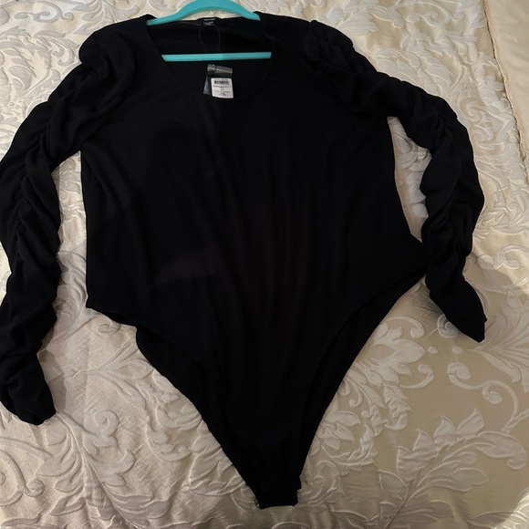 VERO MODA Long Sleeve Ribbed Bodysuit US XL🌸 - Picture 1 of 10